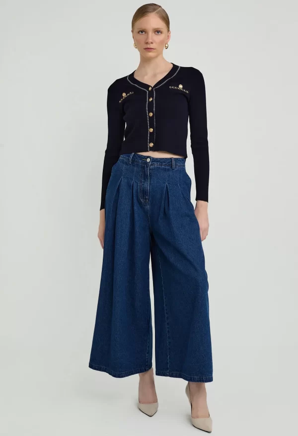 Faux Chained Knitted Cardigan - Image 5