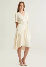 Asymmetrical Wrap Side Tie Dress - Image 4