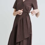 Asymmetrical Wrap Side Tie Dress