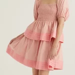 Puffed Sleeved Baby Doll Dress