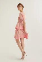 Puffed Sleeved Baby Doll Dress - Image 3