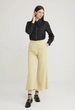 Waist Accent Wide Leg Palazzo Pants - Image 5