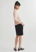 Ruffled Faux Wrap Long Sleeve Blouse - Image 4
