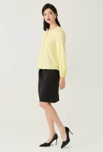 Square Button Crew Neck Blouse - Image 6
