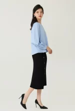 Relaxed Fit Gathered Shoulder Blouse - Image 3