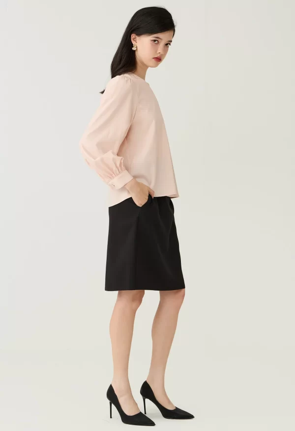 Relaxed Fit Gathered Shoulder Blouse - Image 6