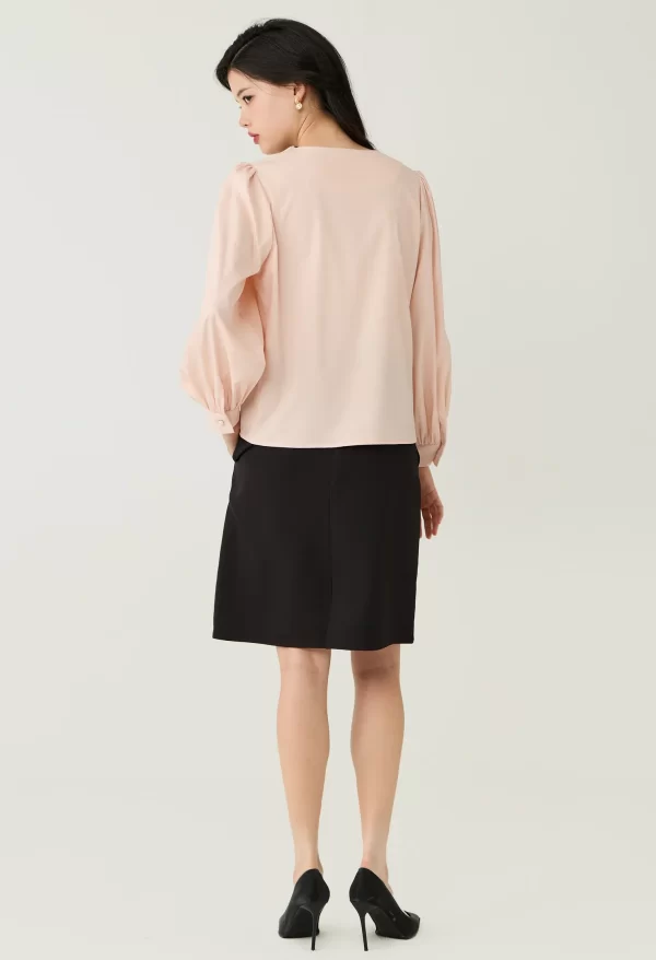 Relaxed Fit Gathered Shoulder Blouse - Image 7