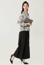 Floral Toile Sheer Button-Down Blouse - Image 2