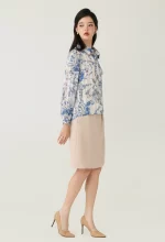 Floral Toile Sheer Button-Down Blouse - Image 6