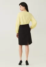 Tailored Buckle-Belted Midi Skirt - Image 4