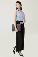 Pleated Front Palazzo Pants - Image 4