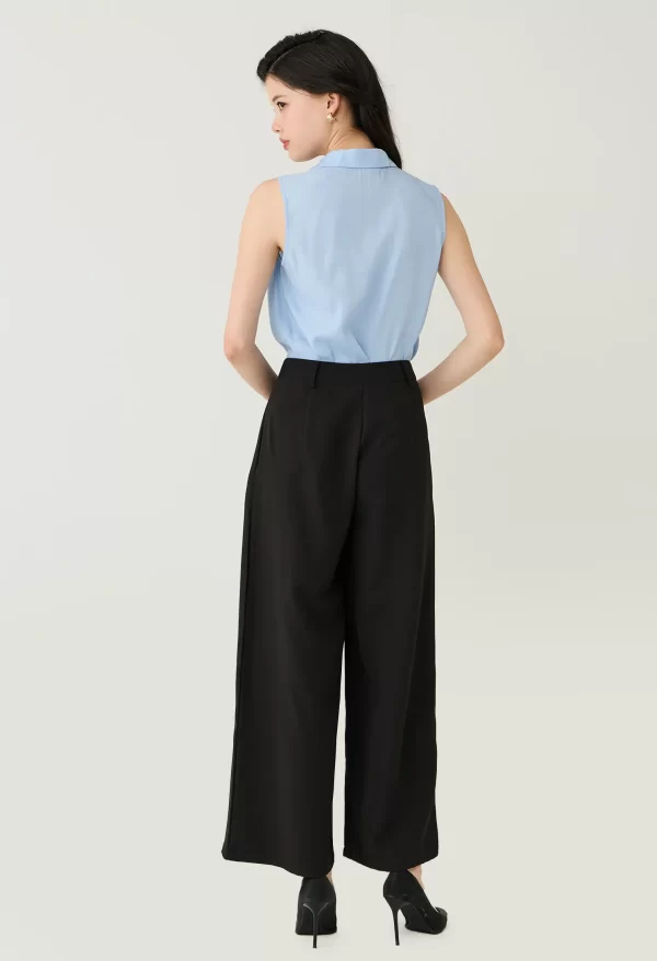 Pleated Front Palazzo Pants - Image 5