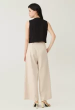 Pleated Front Palazzo Pants - Image 3
