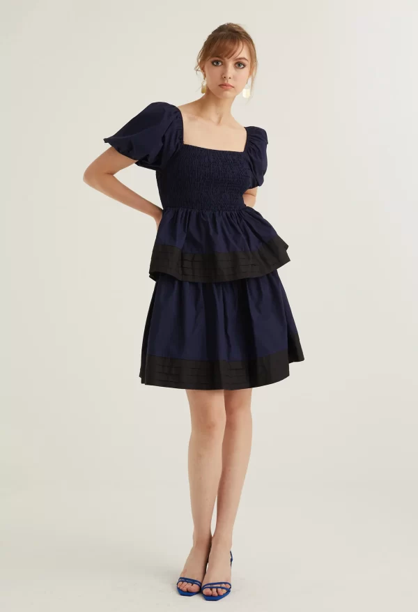 Puffed Sleeved Baby Doll Dress - Image 6