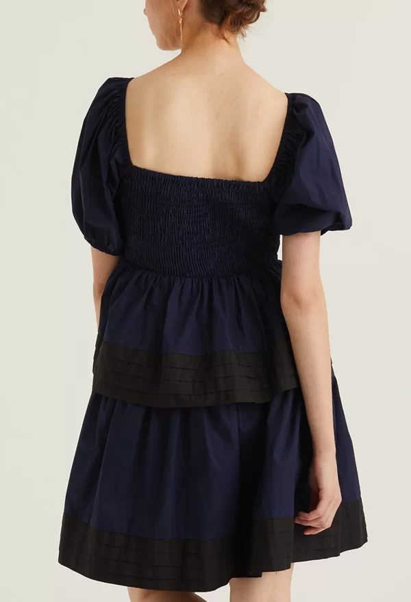 Puffed Sleeved Baby Doll Dress - Image 8
