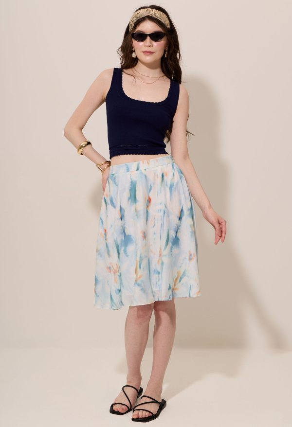 Scalopped Trim Scoop Neckline Knit Top - Image 2