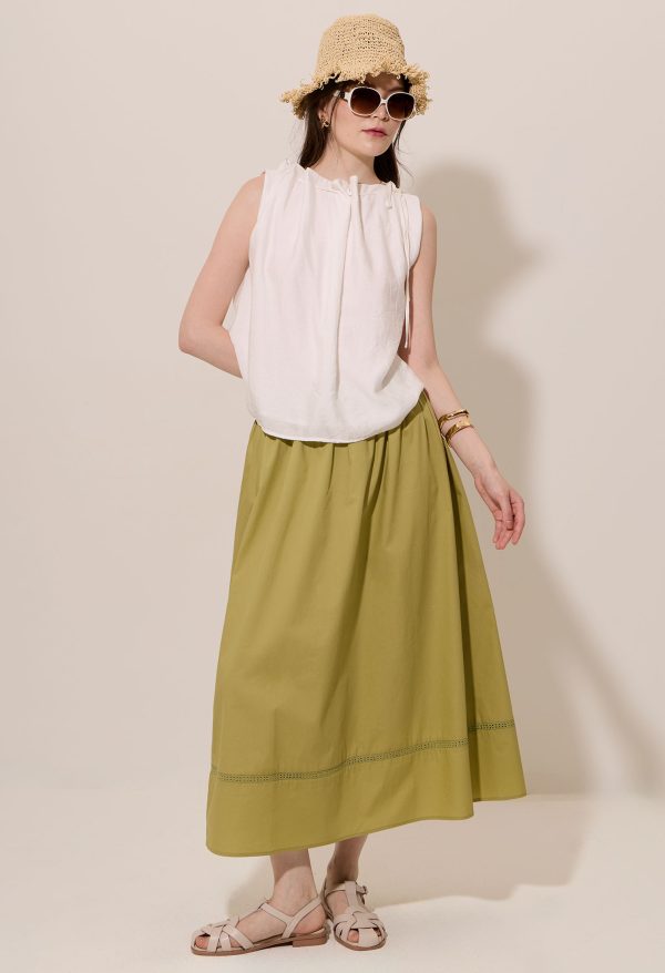 Adjustable Drawstring High Neck Blouse - Image 3